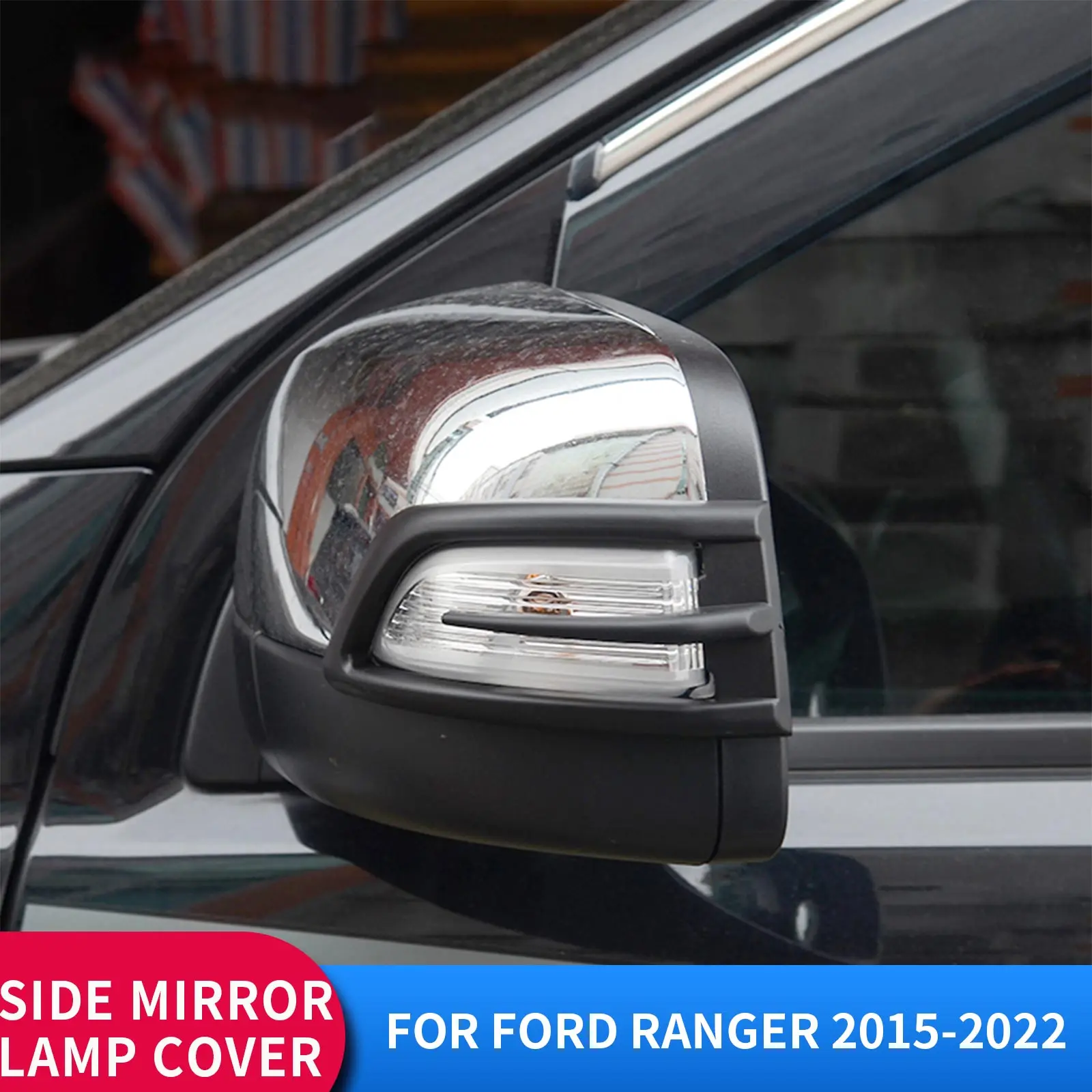 Matte Black Side Wing Mirror Cover for Ford Ranger Wildtrak T7 2015-2020 PX MK2 MK3 XLT XL Limited 2 