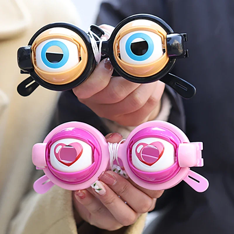 Funny Glasses Party Eyewear Props for Adult Kids Crazy Blink Big Frog Eye Plastic Toy Accessories for Christmas Halloween Gifts, party eyewear props