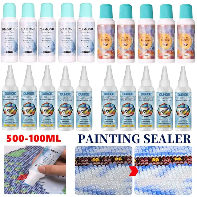 100ml DIY Diamond Painting Conserver Permanent Hold Shine Effect Sealer  Agent