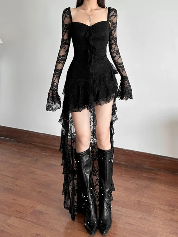 ตัวเลือกสินค้า ชุด Gothic Fairycore หวานเซ็กซี่ เอวสูง รัดรูป ผ่านไม่ทัน