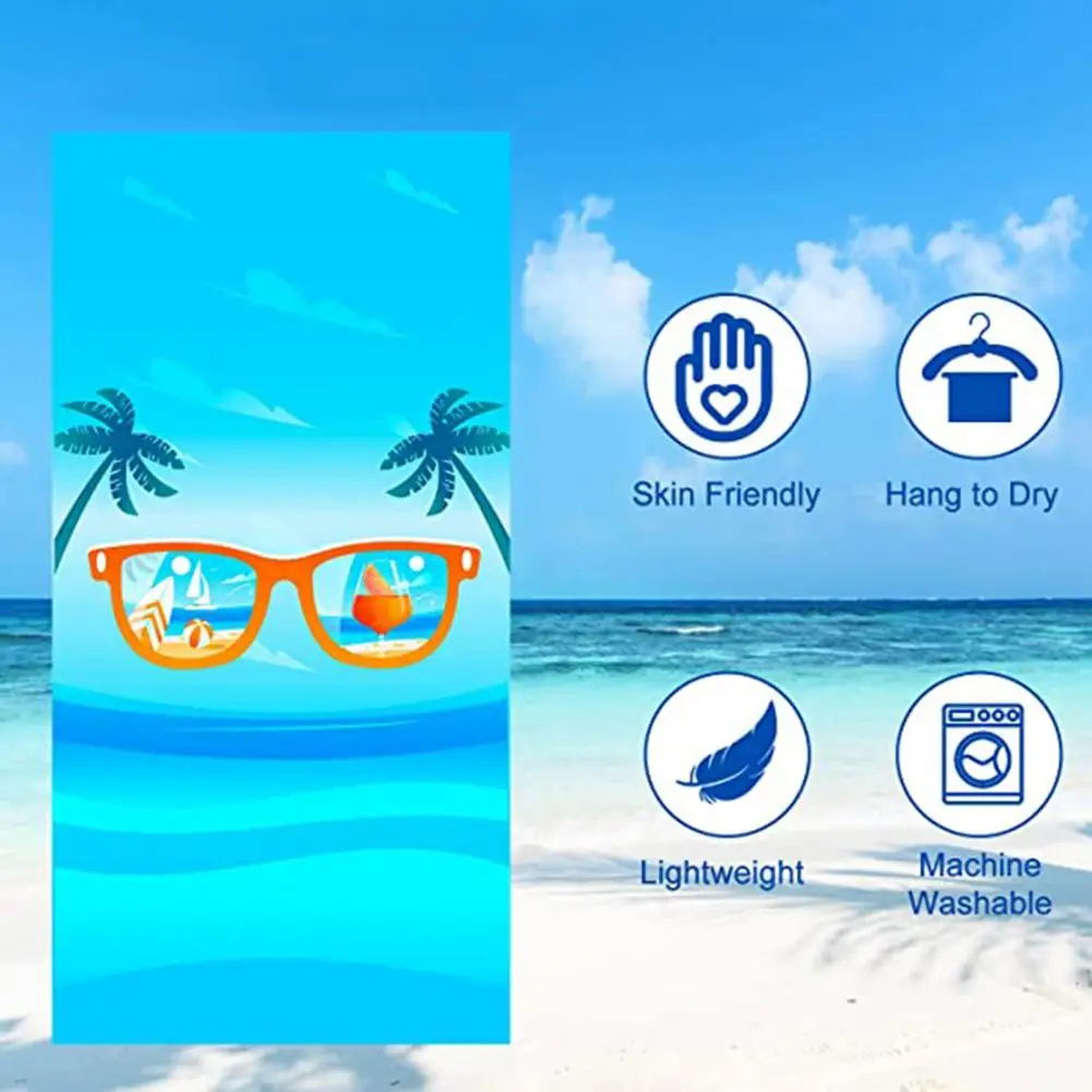Beach Towel Cartoon Sun Protection Strong Water Absorption Foldable