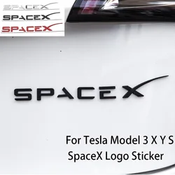 For Tesla Model 3 X Y S Spacex Logo Sticker Letters Tail Letter Label Emblem Car Accessories Stickers Emblems Zinc Alloy SPACEX