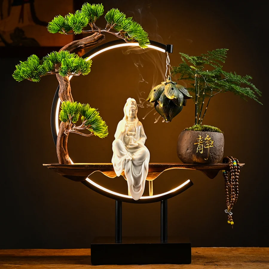 

Alloy Electric Antique Incense Burner Zen Led Luxury Buddhist Incense Burner Aesthetic Traditional Round Velas Room Decor