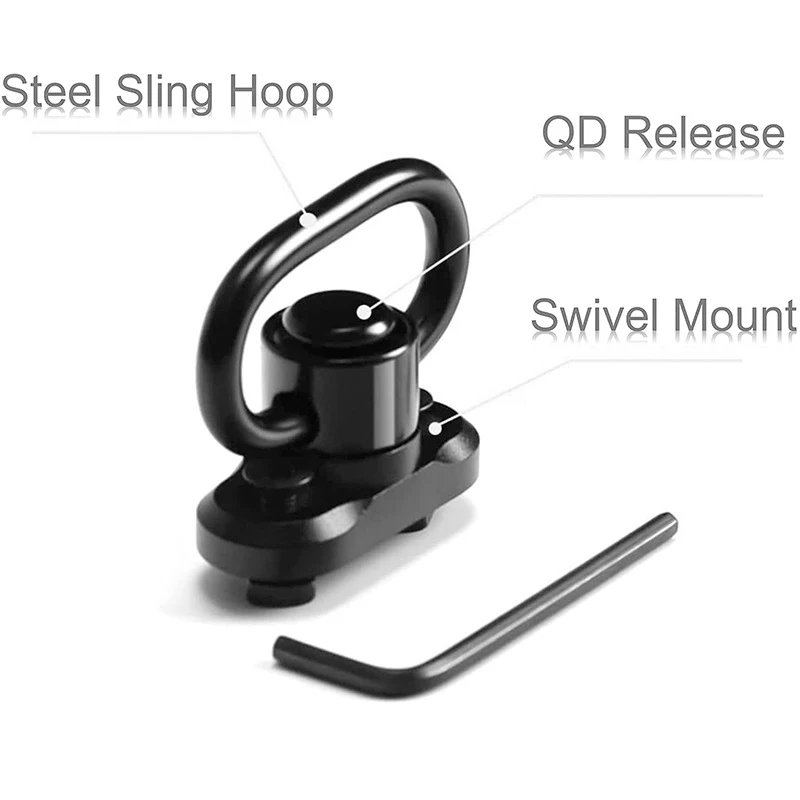 Tactical Strap QD Buckle Quick Release Button 1.25" Swivel Sling Ring 20mm Picatinny Rail Mlok Base Mount Adapter Buckle Loop sling swivel adapter sling swivel mount tactical sling adapter sling adapter sling attachment adapter picatinny rail accessories rail adapter