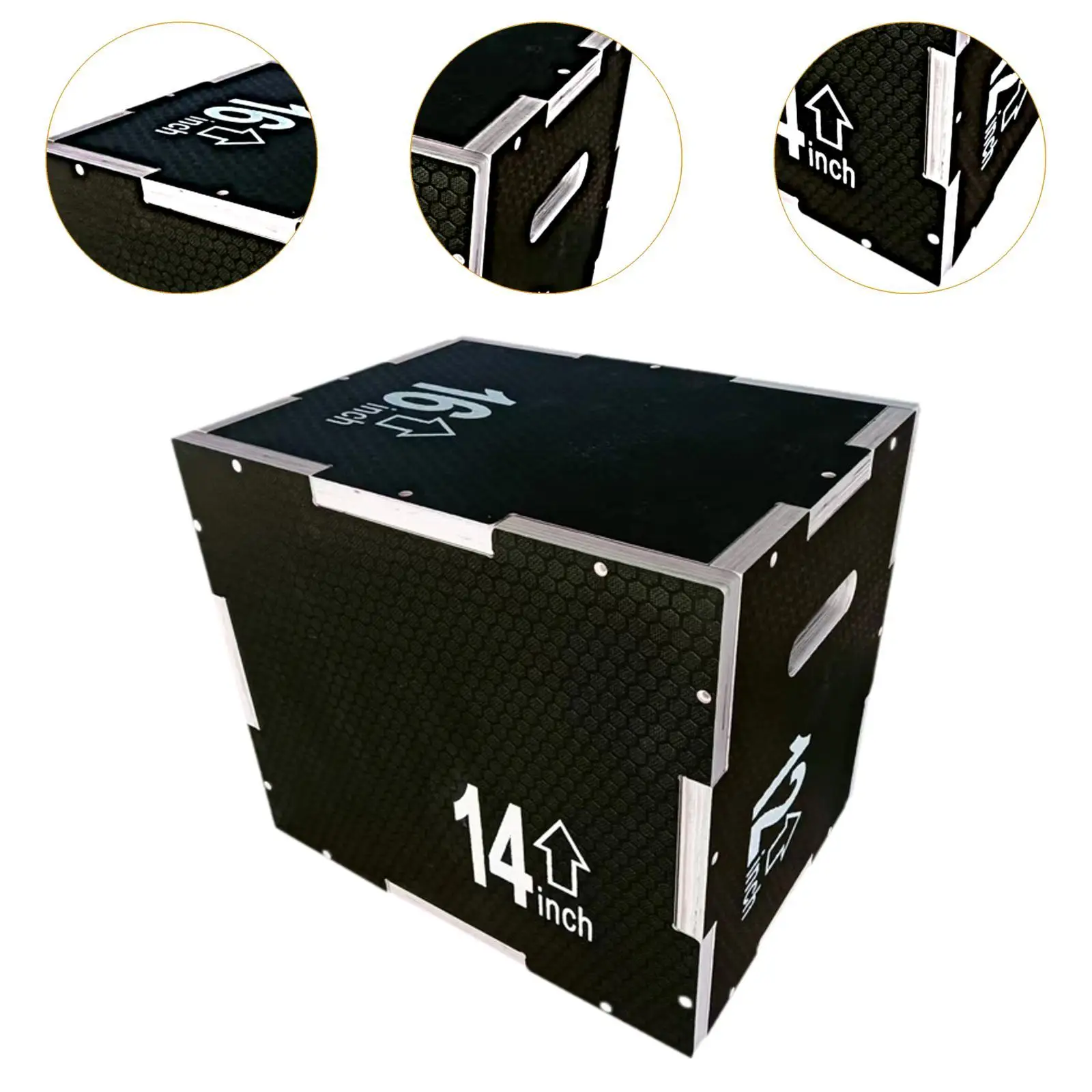 3 in 1 Plyo Box Lightweight Wooden Plyo Jump Practical Agility Versatile Workout Fitness Exercise Plyometric Jump Box Step