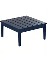 WestinTrends Ashore Outdoor Coffee Table 32 Inch All Weather Poly Lumber Adirondack Patio Coffee Table Square Low Table 1