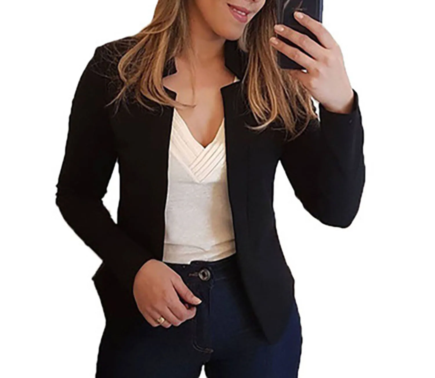 

Women Thin Coat Summer 2023 Female Long Sleeve Open Stitch Womens Solid Color Jackets Coats Femme Clothes