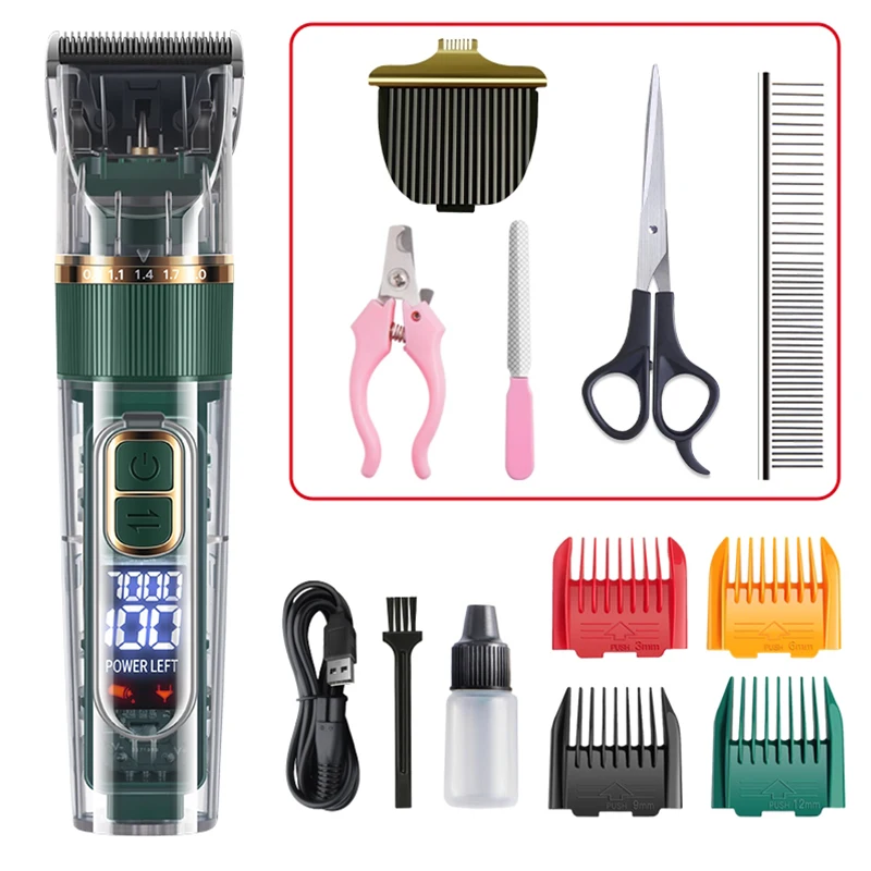 Pet Electric Hair Clipper Dog Beauty Clipper Shaver Full Set Waterproof Multifunctional Cleaning Supplies pet hair trimmer dog hair trimmer dog clipper pet clipper hair trimmer