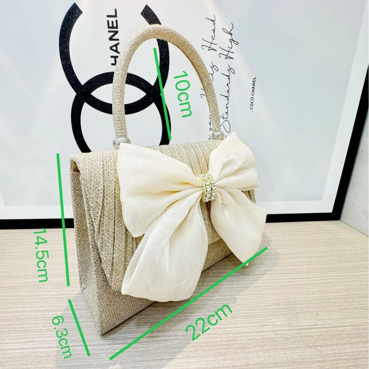 cross-border hot style retro diamond bow handbag Celebrity Dinner Daily Metal Chain Shoulder Crossbody Bag