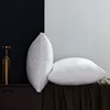 White Goose Down Pillow 2pcs Premium Bed Pillows Back Side Sleeper Pillow for Neck, Shoulder Support Soft Fluffy Hotel Pillows 2