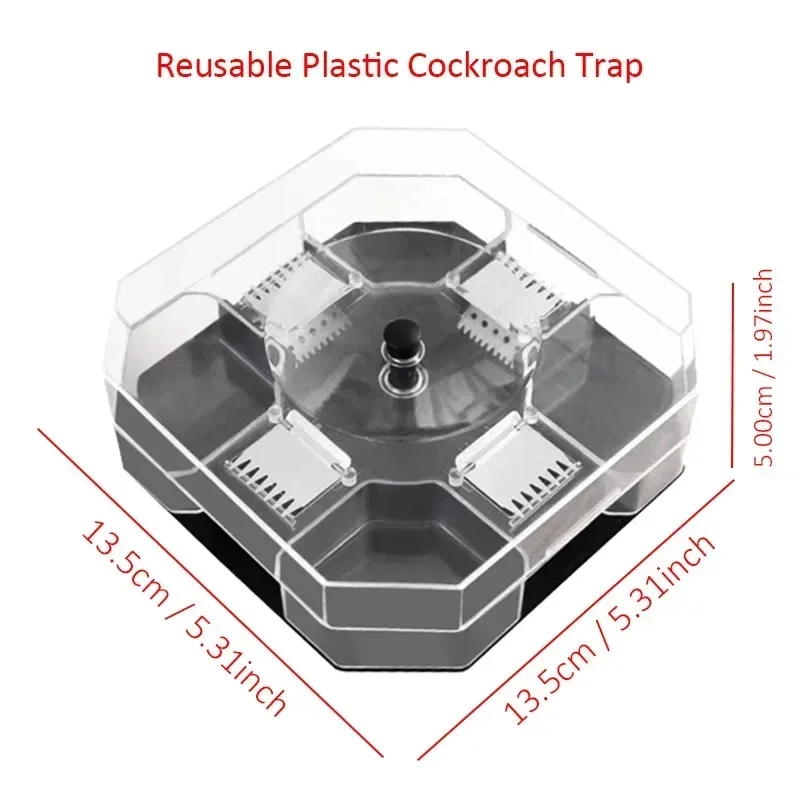 Cockroach Trap Bug Catching Tool Cockroach Box with Cockroach Feed Safety Physical Bug Size Pass Kill Trap Home Indoor Kitchen