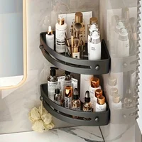 Bathroom Shelf Kitchen Storage Organizer Aluminum Alloy Shampoo Rack Shower Shelf Bathroom Accessories No Drill Shelf 2