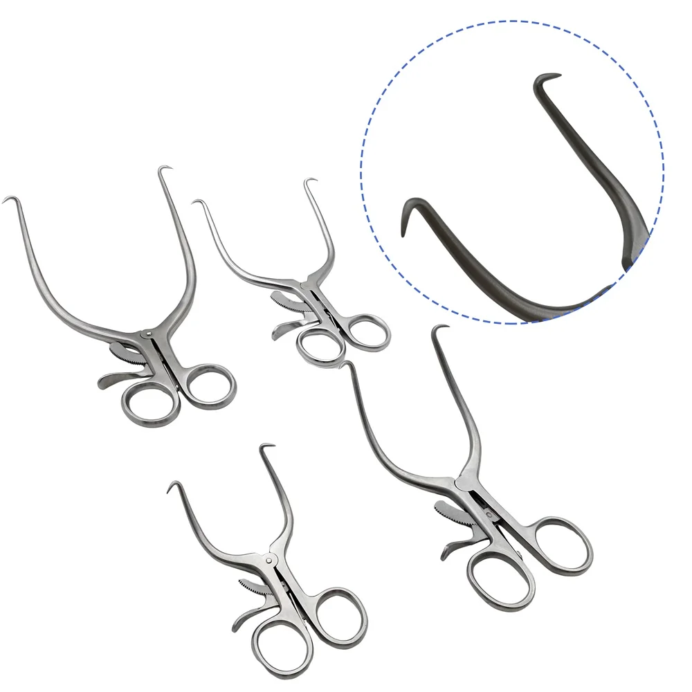 Retractor QSWTITTAN, esparcidor de piel autoretenido, 14cm, 18cm, clínica veterinaria para mascotas, instrumentos quirúrgicos en autoclaveable