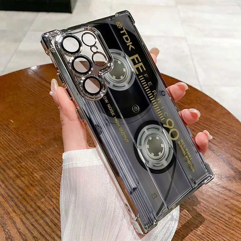 Retro Cassette Pattern Soft Phone Case Cover