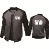 Men's Jacket Sword Art Online SAO Printing Casual Baseball Jacket HipHop Outwear High Quality Spring Autumn Baseball Uniform 3