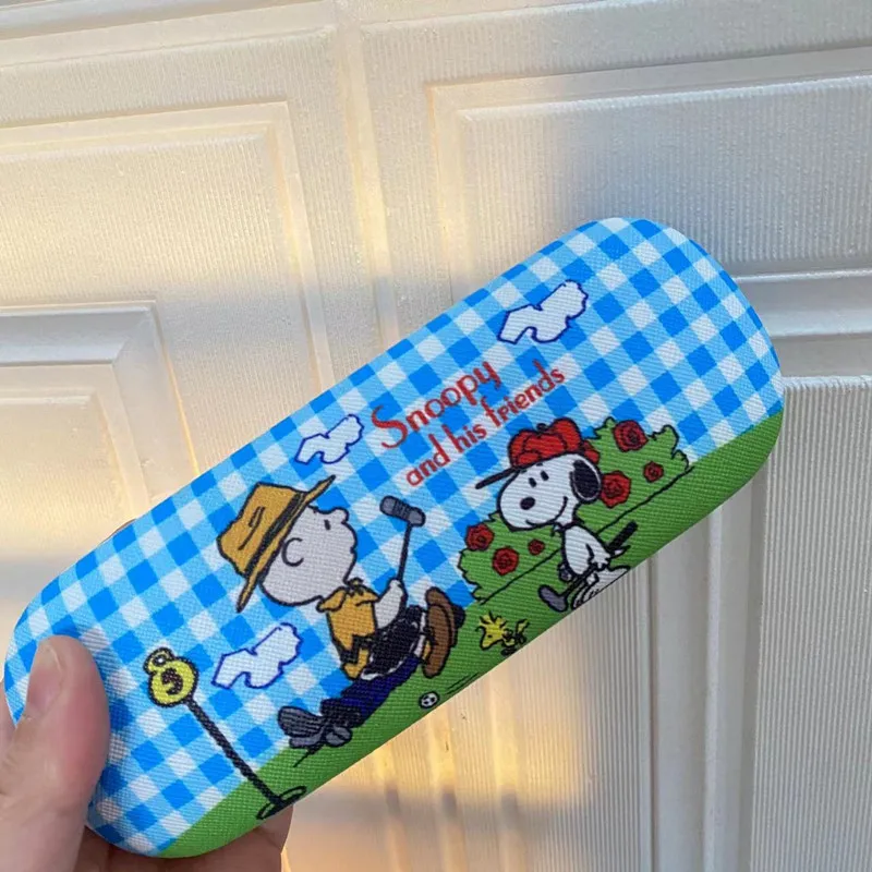 Snoopy Glasses Case Women Leather Glasses Storage Box Fashion Portable Sunglasses Box Accessories Student Eyeglasses Case 2