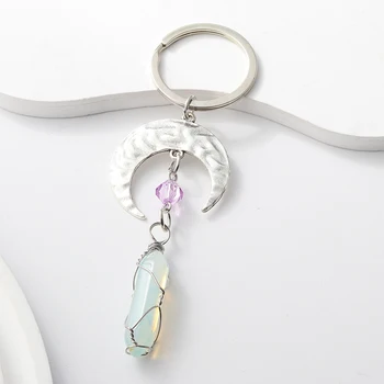 Pretty Moon Crystal Keychain