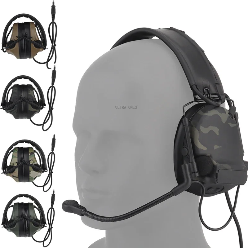 

Tactical Headset Outdoor Hunting Shooting Sports Noise Reduction Earphone Wargame Cs Combat Training Sound Pickup Headphone