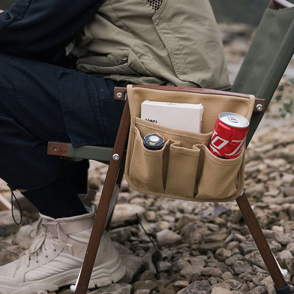 Armrest Side Storage Bag Side Pocket Couch Arm Organizer Multi-pockets Chair Armrest Hanging Bag Portable for Camping Picnic