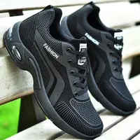 Men's waterproof leather surface sports shoes, anti-slip casual running, thick-soled work shoes and sports shoes
