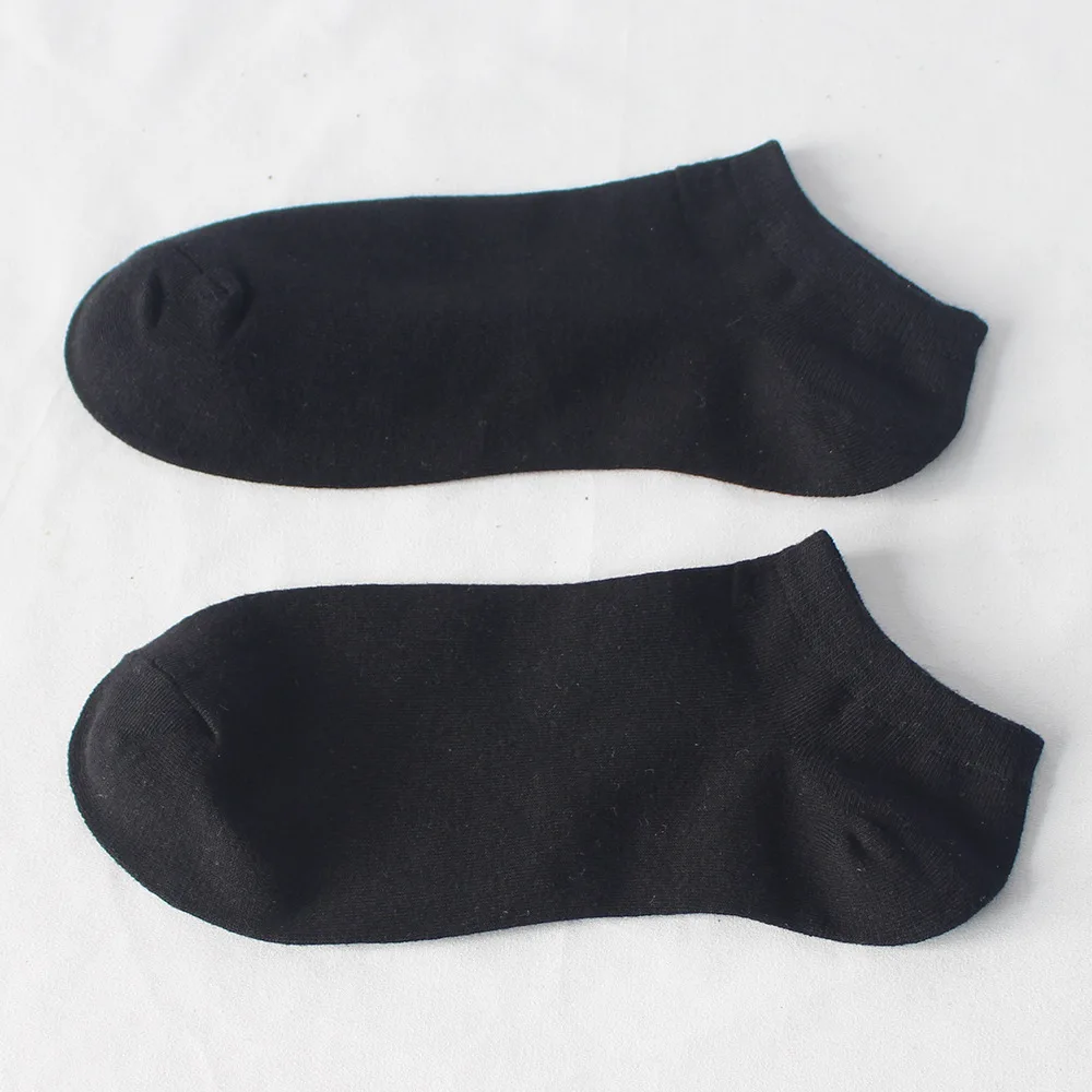 5 Paar Sommer-Herren-Bootssocken aus 100 % Baumwolle, dünn, atmungsaktiv, hochwertige kurze Socken, schwarz, weiß, Damen-Alltags-Knöchelsocken – Detail 10