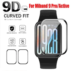 Premium Full Screen Protector with Soft Edge and 3D Curved Design - Anti - Scratch HD Film, Black - 5 PCS (For Mi band 9 active)