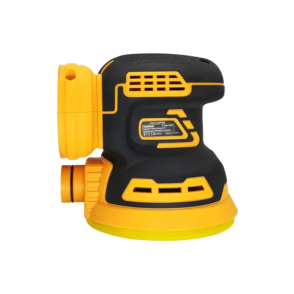 PATUOPRO 125MM Electric Cordless Disc Random Orbital Sander 3-Speed Brushless Grinding Polisher Compatible Makita 18V Battery 2