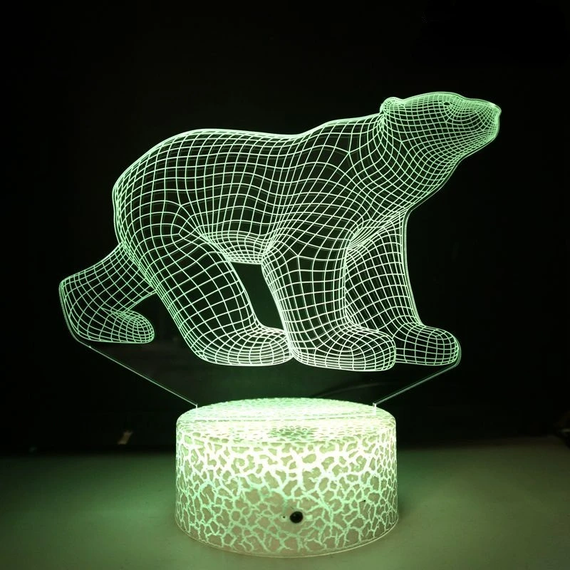 Lampada 3D Led Gatto Con Telecomando E Touch, 16 Colori, Acrilico, Ricaricabile USB, Per Camera Bambini E Regalo Natale - 3