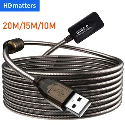 High - Speed Active USB 2.0 Extension Cable with Signal Booster - Male to Female Connection - 20m