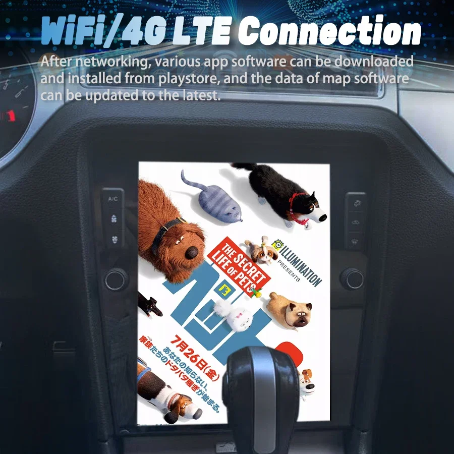 

Автомобильная Мультимедийная система с сенсорным экраном 12,1 дюйма, GPS, Bluetooth, Bluetooth, для Ford Mustang 2008 2014