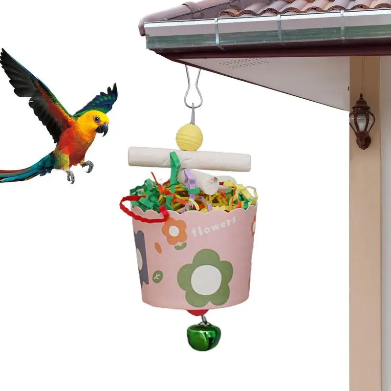 

Bird Foraging Shredding Toys Colorful Parakeet Chew Toys Fun And Durable Foraging Hangings Toy Bird Foraging Toys Bird Cage