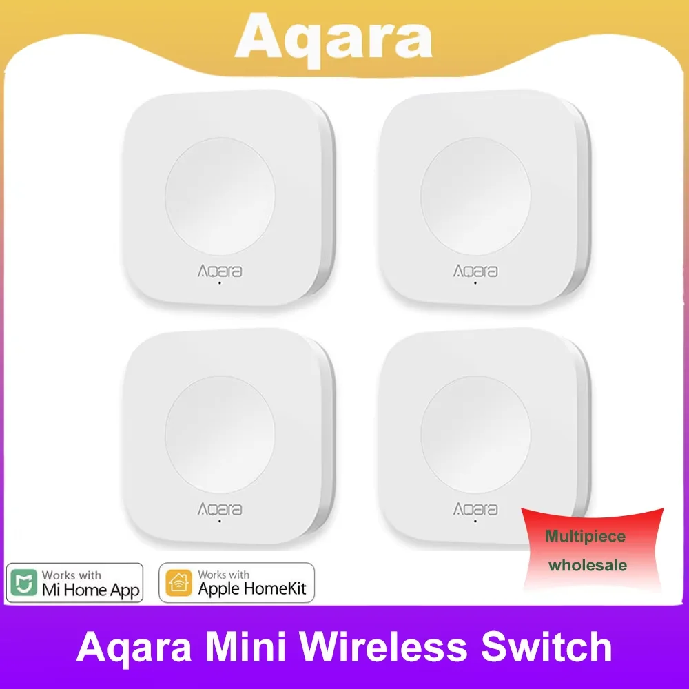 Aqara Wireless Mini Switch Sensor Zigbee One ปุ่มควบคุมสมาร์ทรีโมทคอนโทรล Home Automation สําหรับ Homekit Xiao mi mi Home 1
