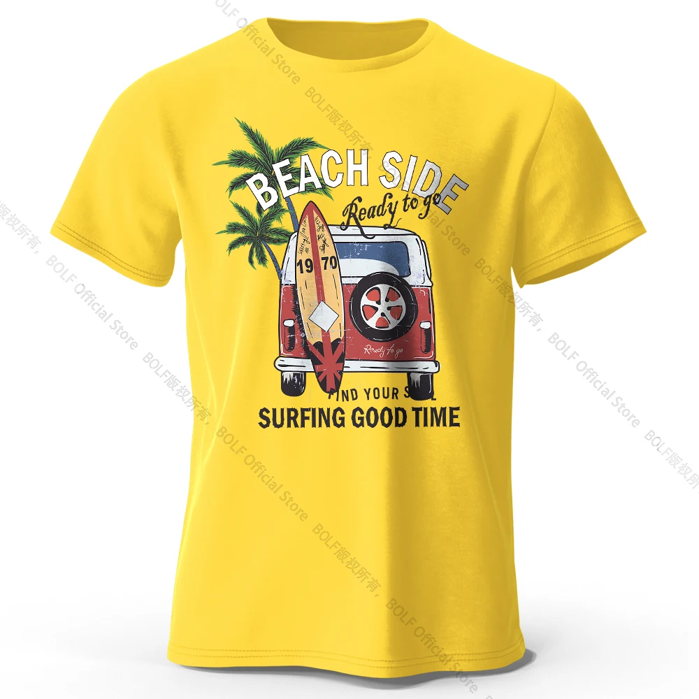 Retro Surf Badge Graphic Unisex Cotton T-Shirt