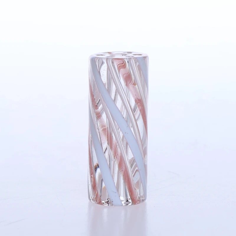5pcs/box 7 Holes Wig Wag Screw Line Style White Mixed Red Smoking Glass Filter Tips Smoking Accessories