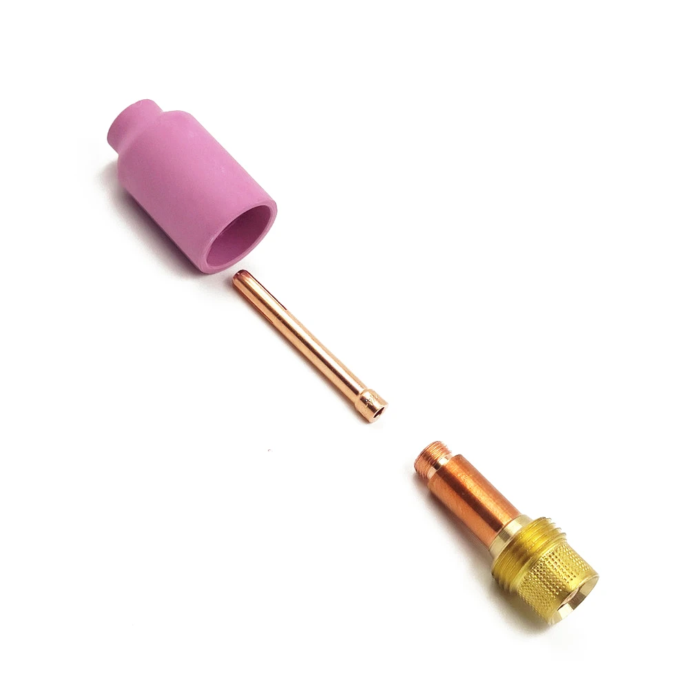 Set 4 Pezzi Lenti Gas Per Saldatura TIG - Per Pistole WP 17, 18, 26 Con Ceramica - Foto 11