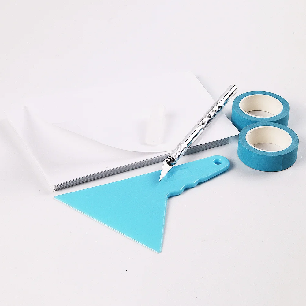 New 50pcs 5D DIY Diamond Painting Tool Release Paper Double-Sided Non-Stick Cover Replacement With Paper Cutter And Tape