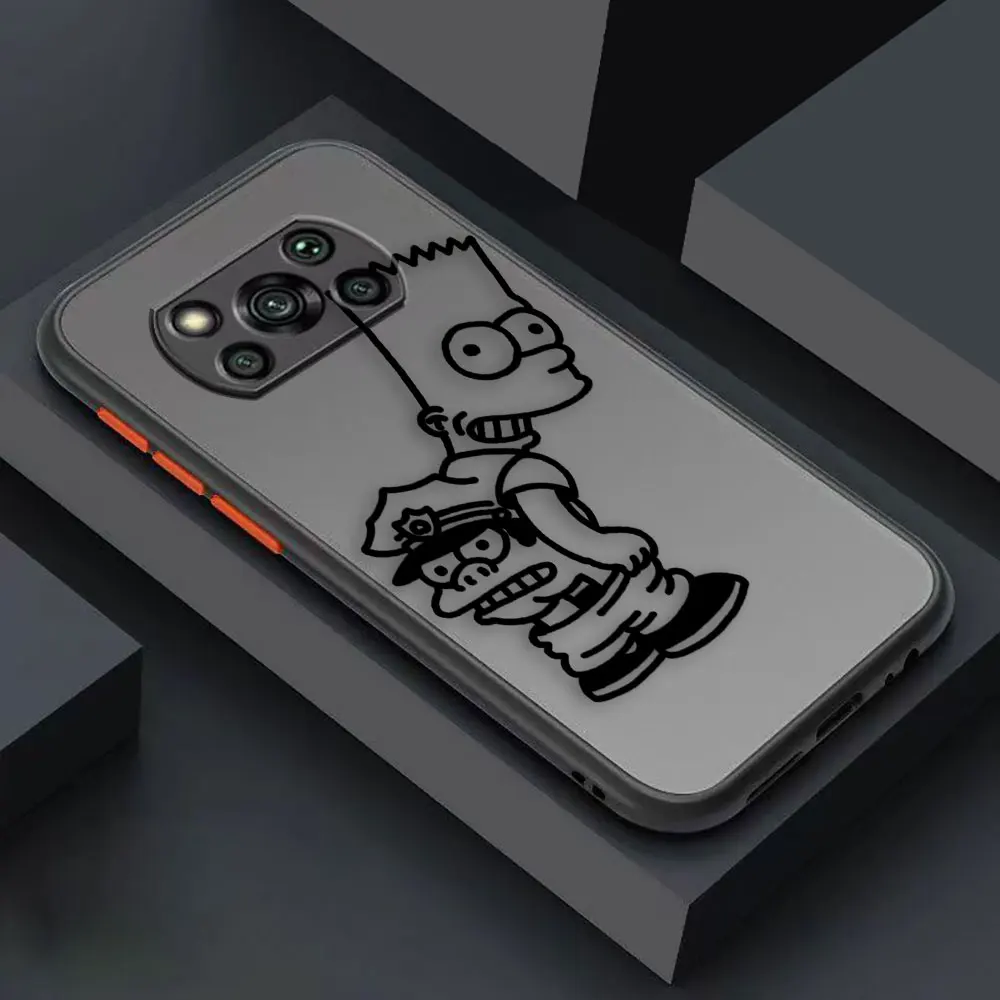 thumbnail image 1 of Matte Case for Xiaomi POCO X4 X3 X2 M4 M3 M2 F4 F3 GT F2 C40 CC9 PRO 4G 5G A3 MIX4 CIVI Case Funda Shell Movie The S-Simpsons-S, 1 of 5