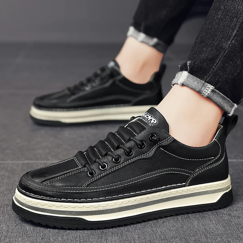 

Fashion Men Shoes Outdoor Casual Sneakers Men Sports black Board Oxfords Breathable Lace-up Shoes For Men zapatillas hombre