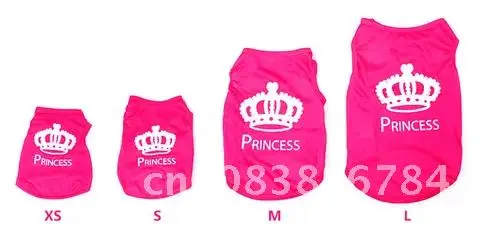 

Clothing for Small Dogs XS-L Chihuahua Clothes Dog Clothes Pet Vest Puppy Dog Coat Princess Printed Cotton T Shirt Pets Clothing