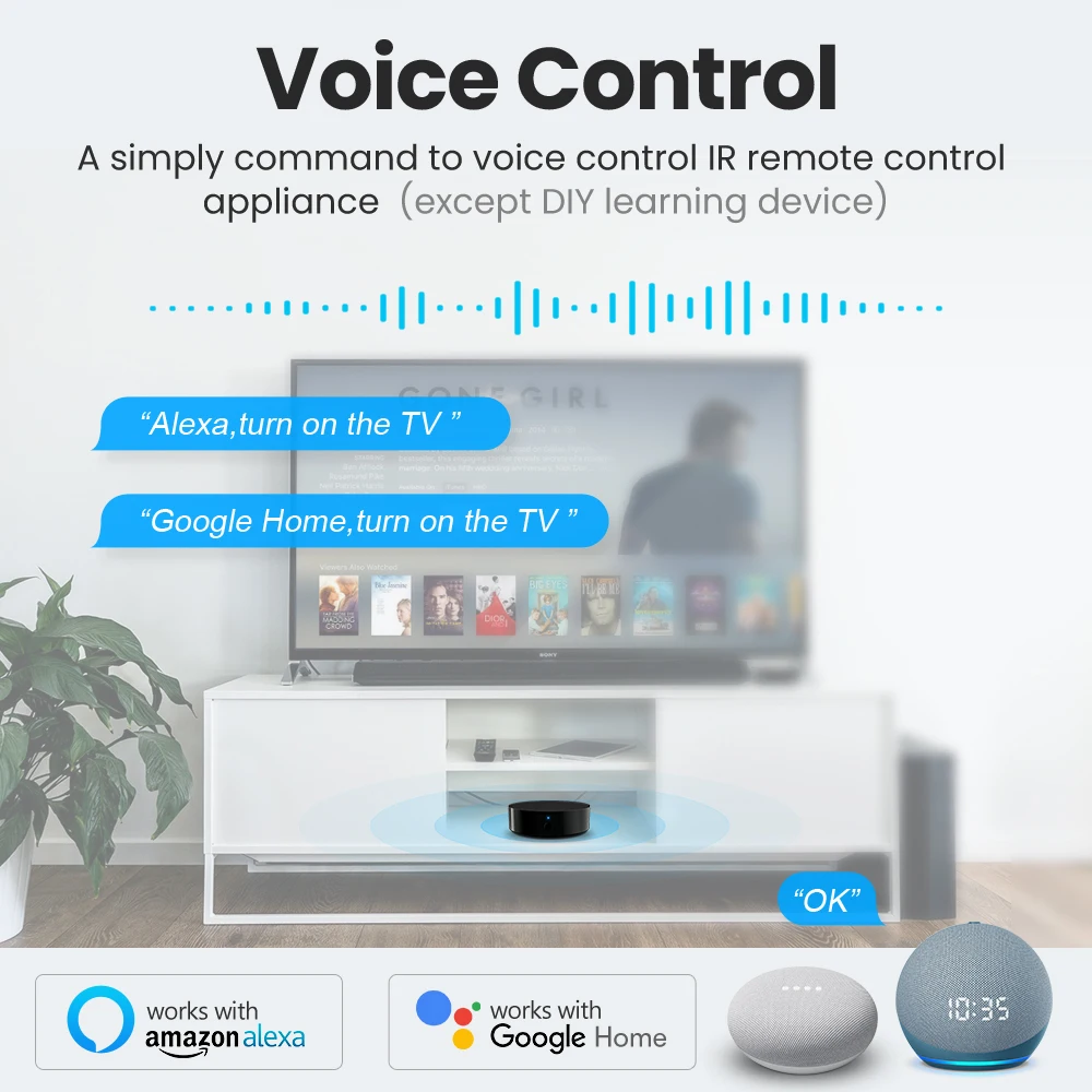 에어컨 TV 용 AVATTO Tuya WiFi IR 리모컨, Alexa,Google 홈용 스마트 홈 적외선 범용 리모컨