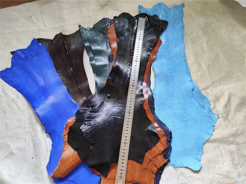 50Cm X 11cm 컬러 타조다리가죽 지갑, 스트랩, 휴대폰 케이스, 가죽신발, 핸드메이드, 타조특수가죽