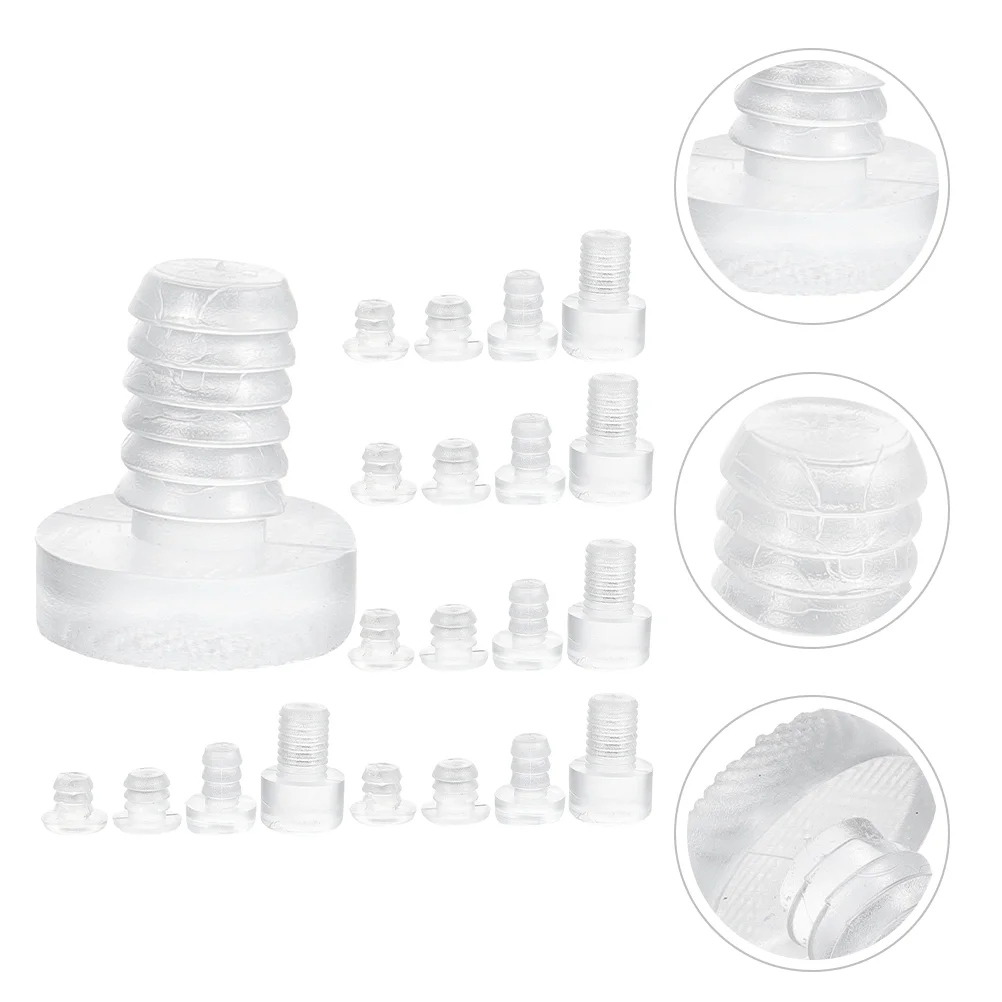 

75Pcs Tabletop Spacers Table Glass Grippers Glass Table Top Spacers for Furniture Cabinet Edge Holes