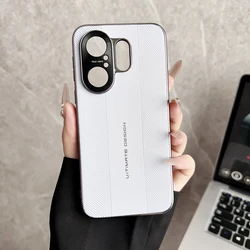 Luxury Plating Hard PU Leather Protective Back Cover Case, Full Cover Shell for Vivo X200 FE (PURPLE)