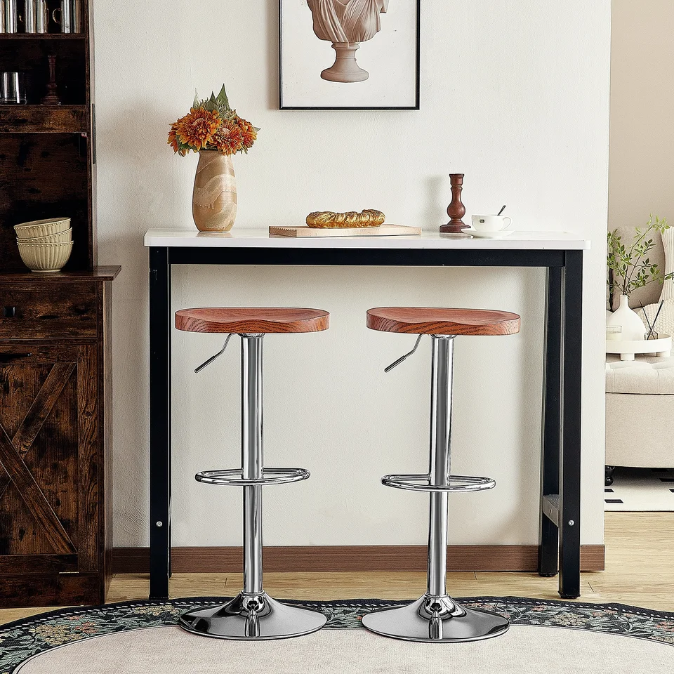 Redlife Modern Adjustable Swivel Bar Stools Set