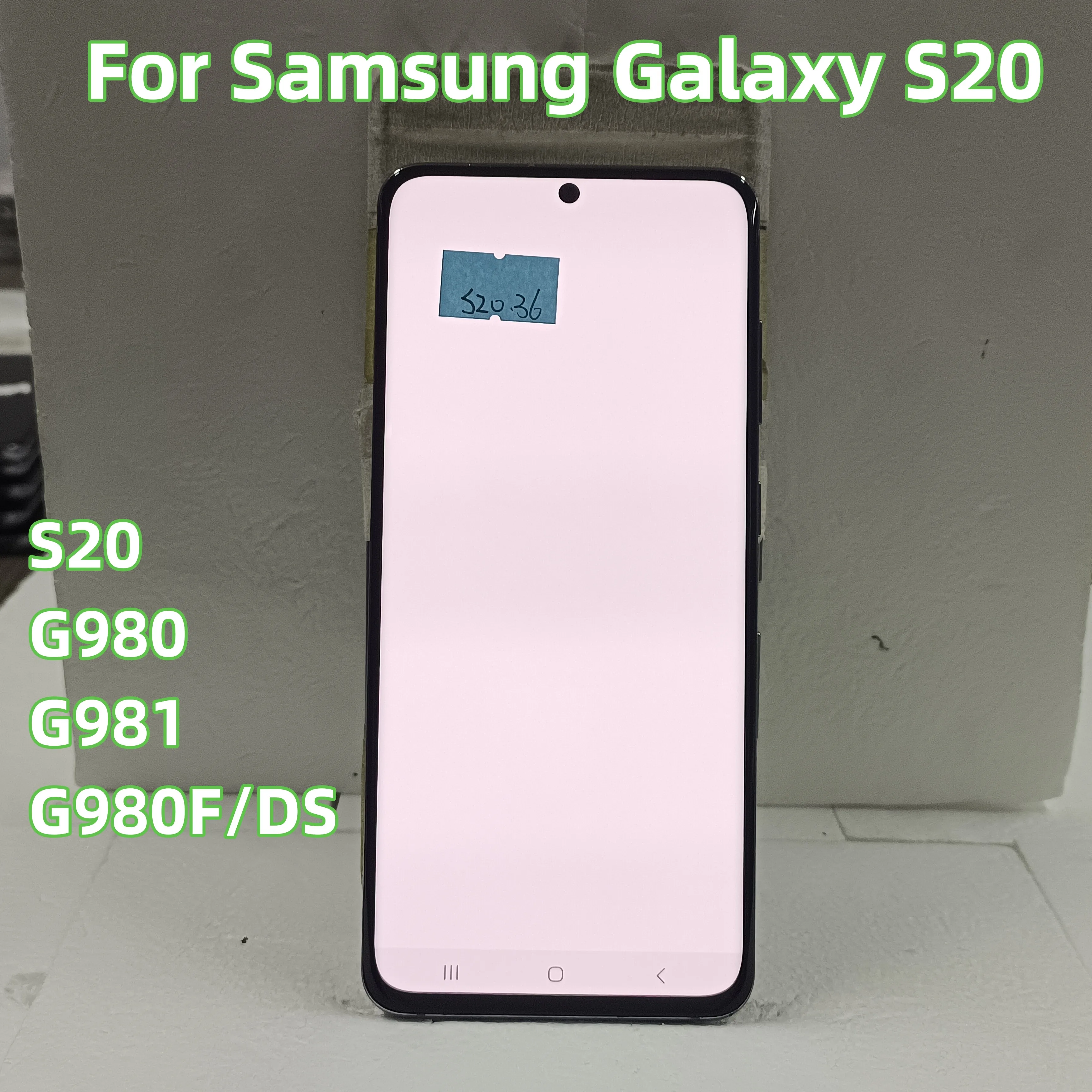 

6,2 ''AMOLED фронтальный дисплей для Samsung Galaxy S20 LCD с рамкой сенсорный экран дигитайзер G980 G981 G980F/DS Замена