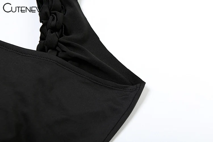 Hollow Out Sexy Jumpsuits Women Summer Fashion Halter Woven Low Neck Skinny Ribbons Overalls Female High Street Clubwear