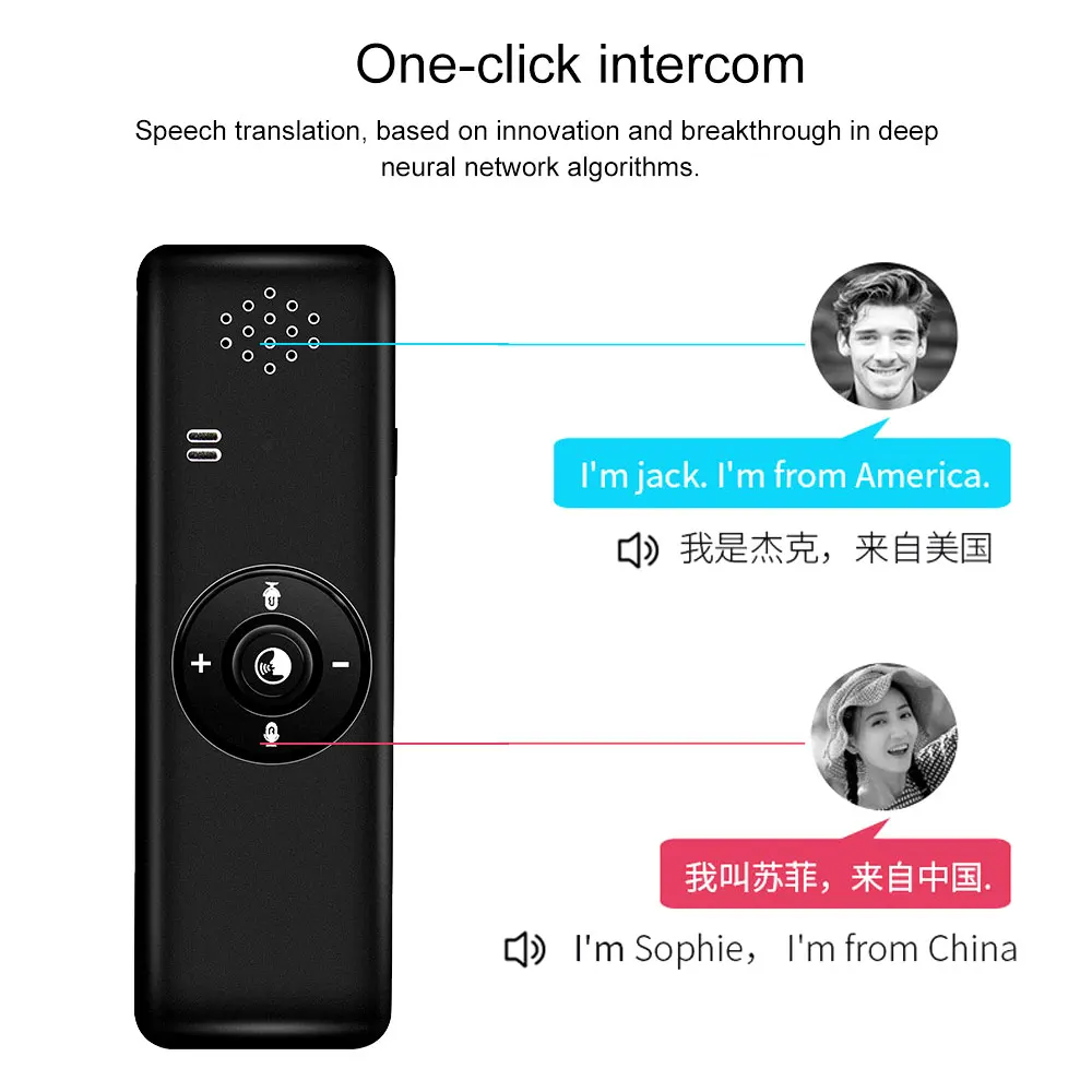 T11 Translator Multi-Languages Smart Speech Voice Wireless Bluetooth-Compatible Instant Translation