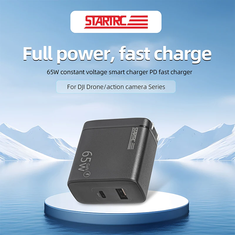 Caricabatterie Rapido Pd Da 65W Per Dji Mavic Air 3 Mini 4 Pro Drone Controller Batteria Usb Tipo C Testa Di Ricarica Per Pocke 3 Action Gopro