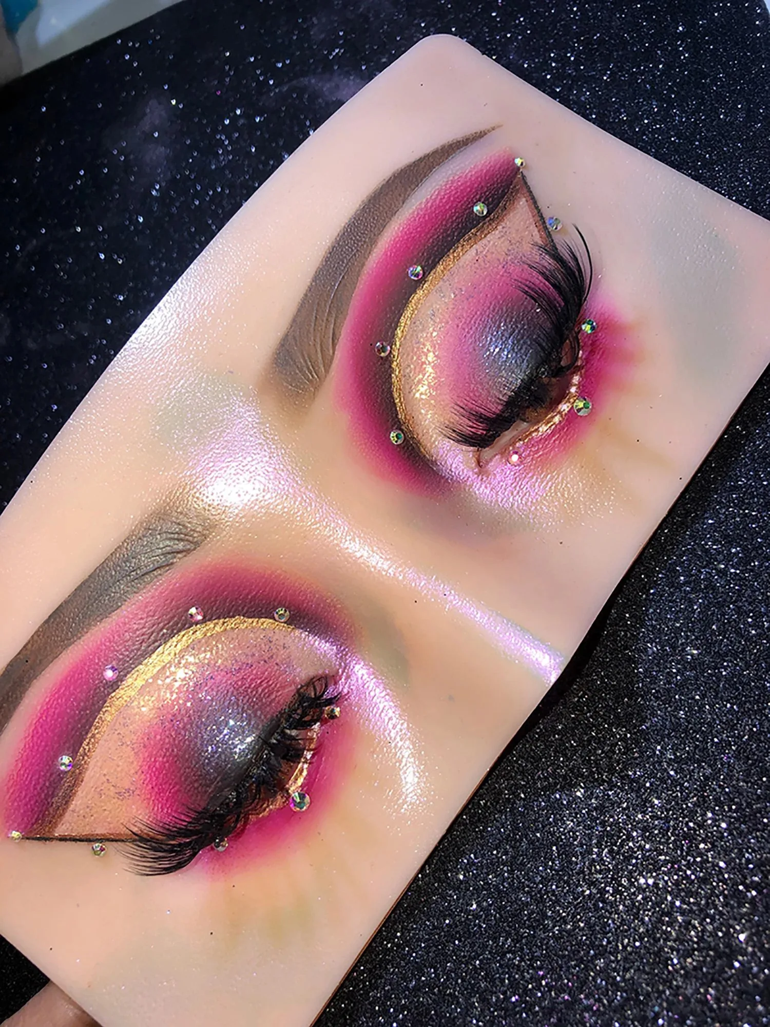 Testa di manichino per pratica trucco realistico - Viso da allenamento professionale in silicone per artistici cosmetici, applicazioni di trucco riutilizzabili - immagine 4
