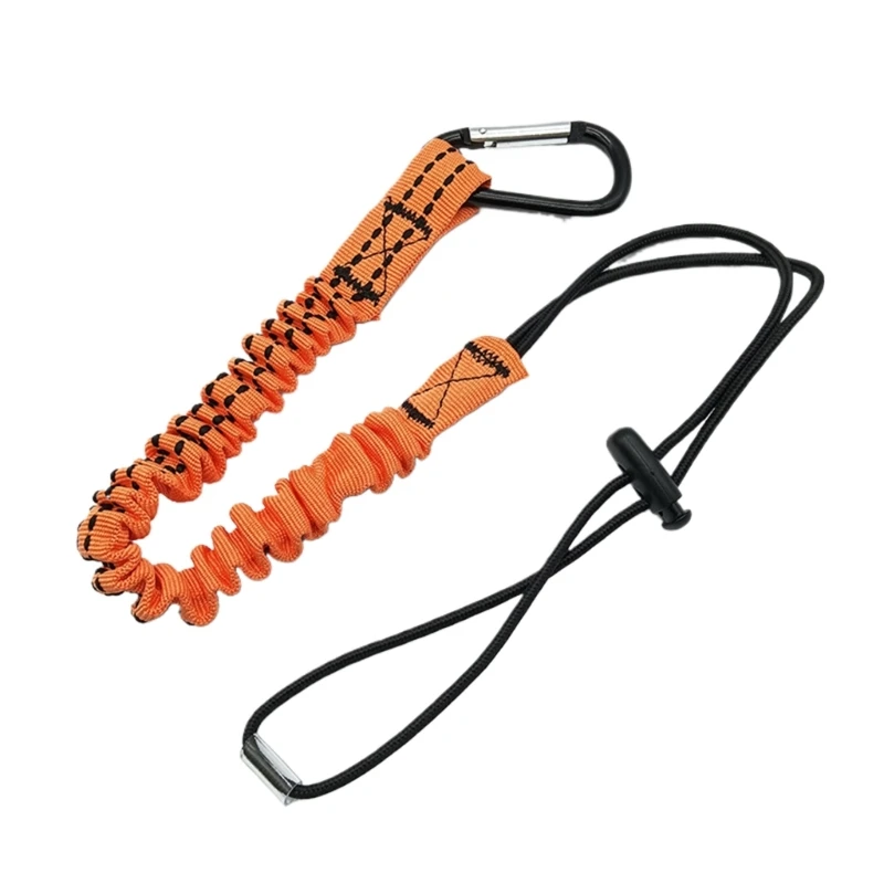Portable Tool Lanyard Screw Locking Carabiner Thicken Safety Rope Safety Bungee Tether